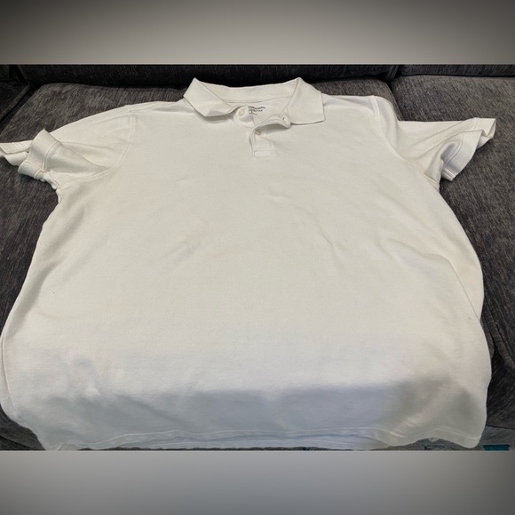 Slim Fit White Polo Shirt - business-casual, social size large - Picture 7 of 15